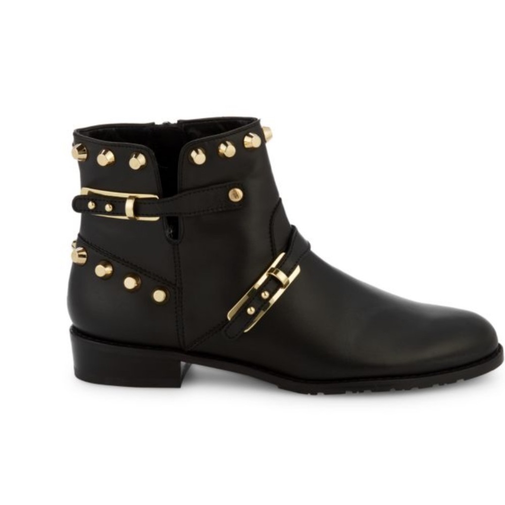Stuart Weitzman Go West boots 8.5 studs rare gold studs.